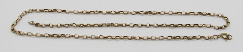 9ct chain necklace, 54.4cm L approx, 5.9g