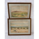 Two Norwich school watercolours depicting sand dunes, both signed below 'Longstaff' and one dated '