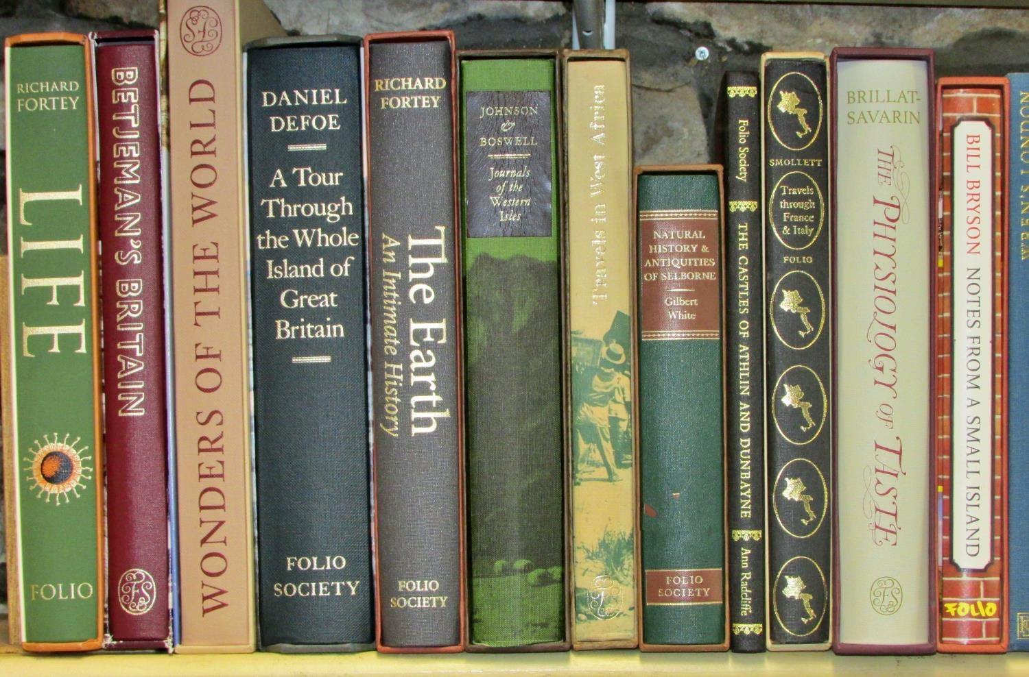 Collection of Folio Society books to include Natural History, Britain, Travels in Africa &