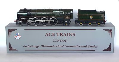 0 gauge 4-6-2 Britannia Class electrically powered locomotive and tender 'Clive of India' 70040 in