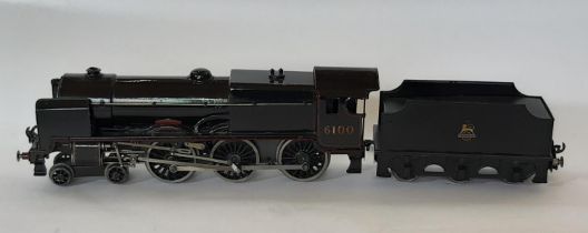 0 gauge 'Royal Scot' 4-6-0 three rail electric locomotive 6100 and tender by Bassett-Lowke in