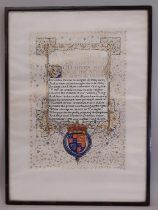 An illuminated sonnet on the divine right of Kings, titled: 'A Sonnet addressed by King James to his