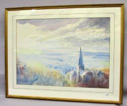 Local Interest, 20th Century - View of Almondsbury (1989), indistinctly signed and dated in pencil