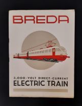 1939 publication: 3,000 Volt Direct-Current Electric Train by Ernesto Breda, illustrated soft