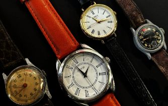 A mixed collection of mostly quartz wristwatches, examples to include Tissot, Rotary, Swiss