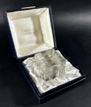 A limited edition Caithness ‘Swan Lake’ cube paperweight, No 122/250, 6cm with a certificate and
