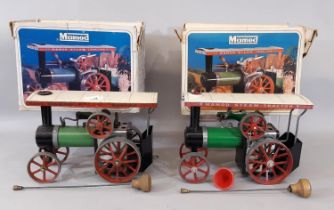 Two boxed Mamod Steam Tractors comprising models TE1A and TE1. Untested. TE1 is in mismatched box.