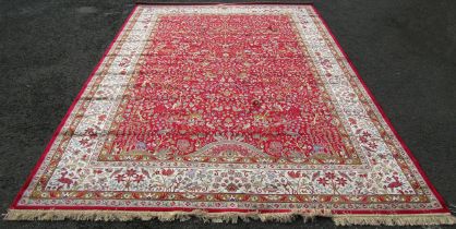 A Kashmir carpet with tree of life pattern, 330cm x 240cm
