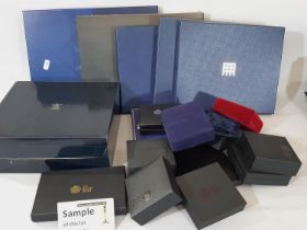 30 various Royal Mint and other specimen coin cases