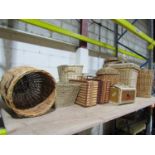 A collection of wicker baskets of varying size, design and purpose