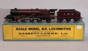 A Bassett-Lowke 0 Gauge 3-rail electric LMS 4-6-2 'Princess Elizabeth' Locomotive and Tender, in LMS