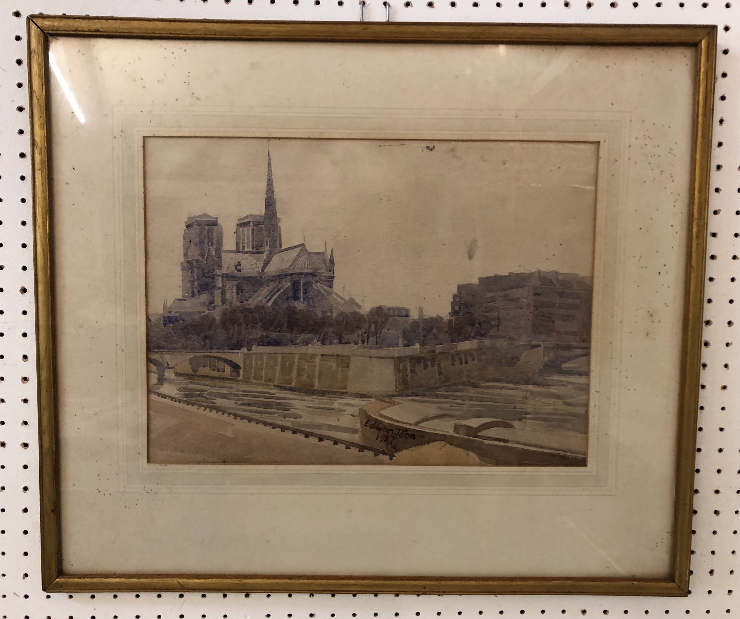 Edwin John (1905-1978) - 'Notre Dame, Paris' (1937), signed and dated below with title inscribed