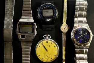 A mixed collection of mostly quartz wristwatches to include examples by Stevenson, Philip Mercier,