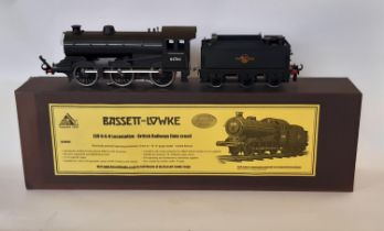 0 gauge J39 0-6-0 electric locomotive 64744 and tender by Bassett Lowke in satin black livery with