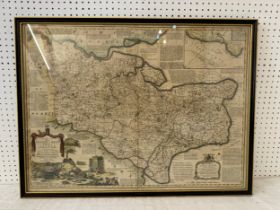 Emanuel Bowen (Welsh, 1694 - 1767) - 'An Accurate Map of the County of Kent, Divided into its