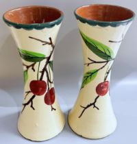 Pair Wemyss vases (af)