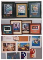 Disney and The Lion King Related Interest - A collection of eight framed Disney original autographs,