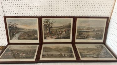 Charles Loraine Smith (1751-1835) - A set of six hunting prints (plates 1-6), hand-coloured