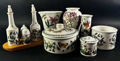 A collection of Portmeirion Botanical Garden ceramics to include vases, tureen and cover,