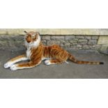 A large Bengal soft toy tiger