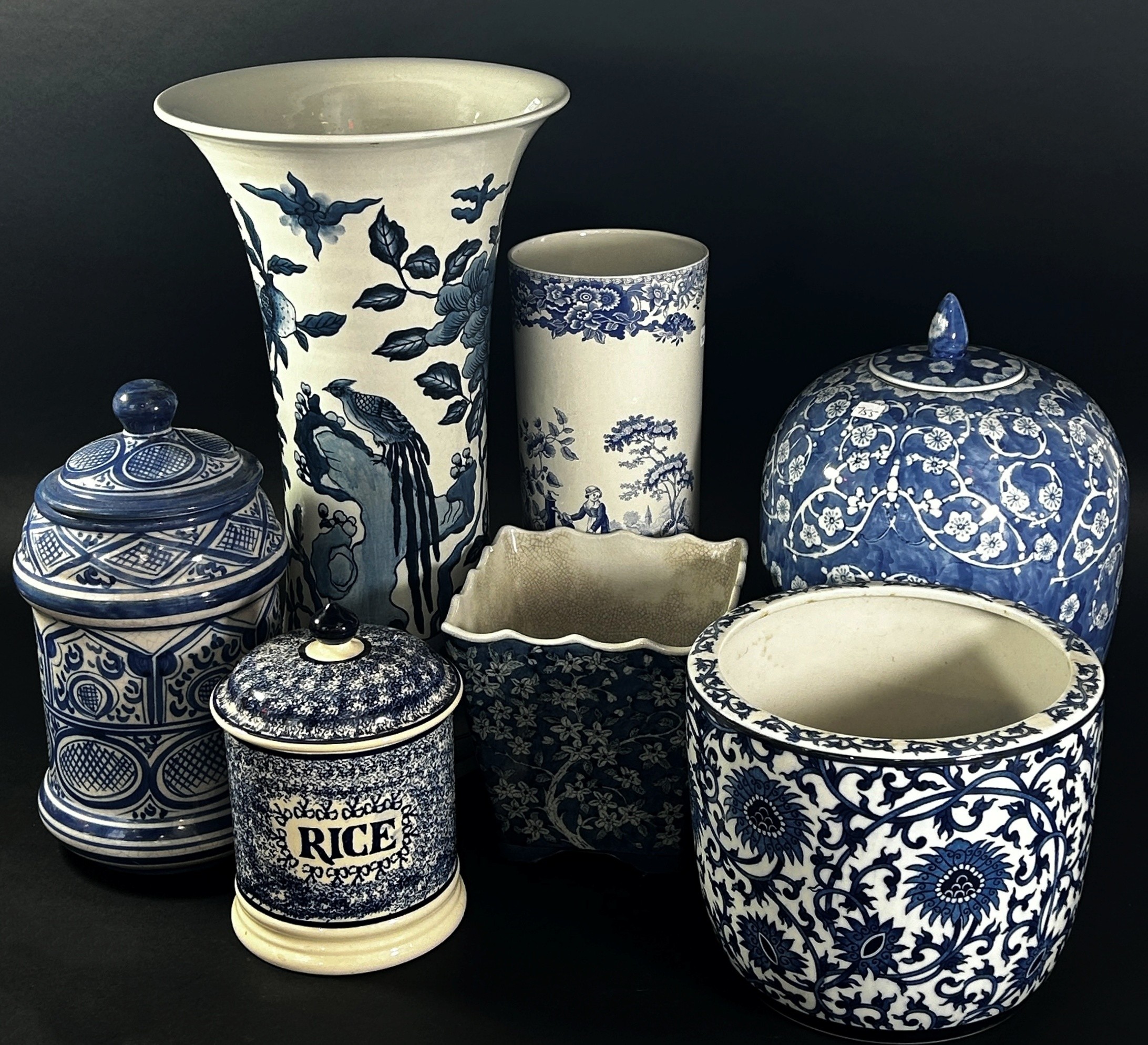 A large collection of 20th century blue & white ceramics and porcelain