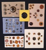 A collection of early to mid-20th century decorative buttons of celluloid and early plastic