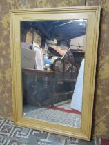 A large pine framed mirror, 145cm x 100cm
