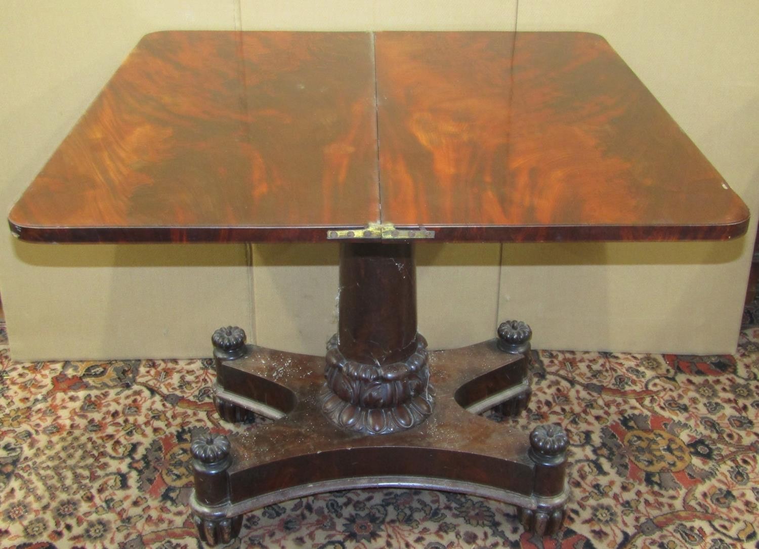 A William IV carved tea table on platform base - Image 2 of 4