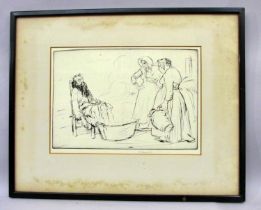 Edmund Blampied (British, 1886-1966) - 'The Sick Man', signed in pencil below, dry point etching