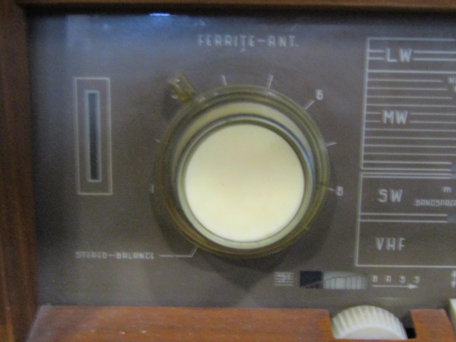 A mid-20th century floorstanding radiogram, Arkansas Deluxe with Garrard sliding turntable and - Image 4 of 8
