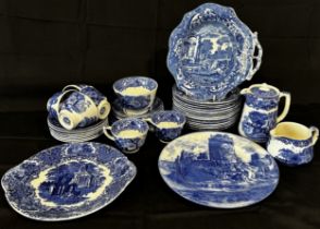 A collection of George Jones & Sons ‘Abbey pattern tableware including cups and saucers, graduated