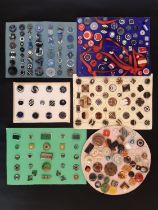 A large collection of 20th century Art Deco style buttons in plastic and casein, all individual