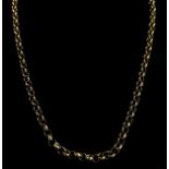 9ct belcher link chain necklace, 47cm L approx, 15.8g