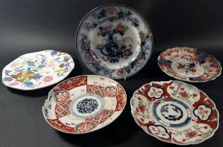 19th century and later, English, European and Chinese plates together with a large oviform ginger