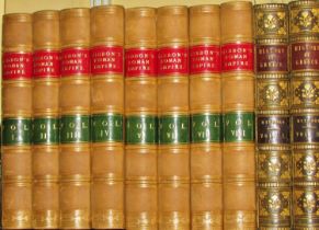 Gibbon's Roman Empire (8 volumes) (1838) together with Mitford's History of Greece (8 volumes) (