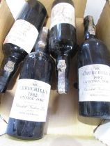 Four bottles of Churchill’s 1982 Vintage Port