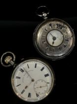 Two silver cased pocket / fob watches, one marked ‘Magnetic Force Resisting’ and numbered 13935 (2)