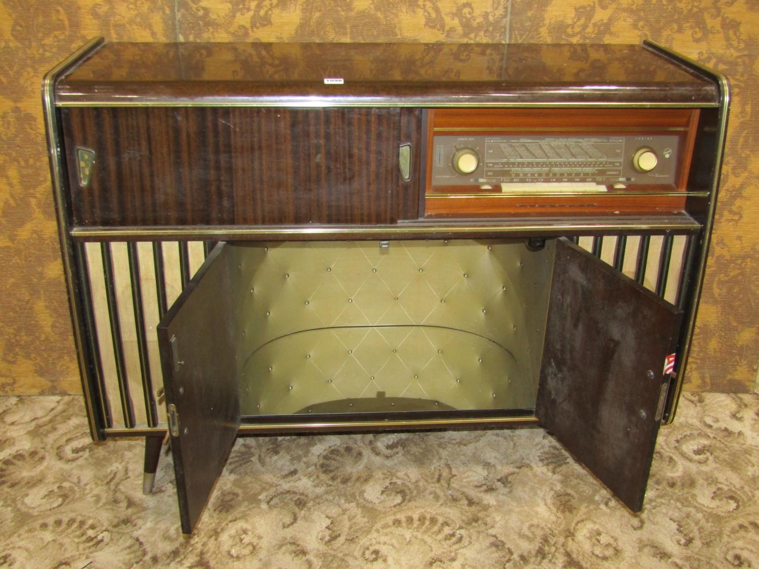 A mid-20th century floorstanding radiogram, Arkansas Deluxe with Garrard sliding turntable and - Image 2 of 8