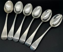 A group of six silver dessert spoons, Sheffield 1900s, maker John Round & Sons Ltd, 3.3 ozs