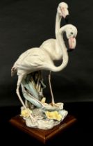 A Beswick Connoisseur model of a Beagle, further Italian figures of Flamingo, Doves, etc