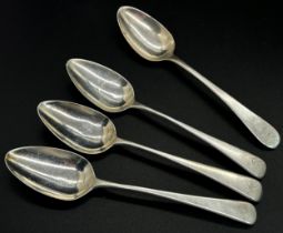 A collection of ten mixed silver teaspoons with mixed hallmarks and makers, 4 ozs approximately