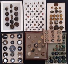 A collection of early to mid-20th century decorative buttons of celluloid or mixed celluloid