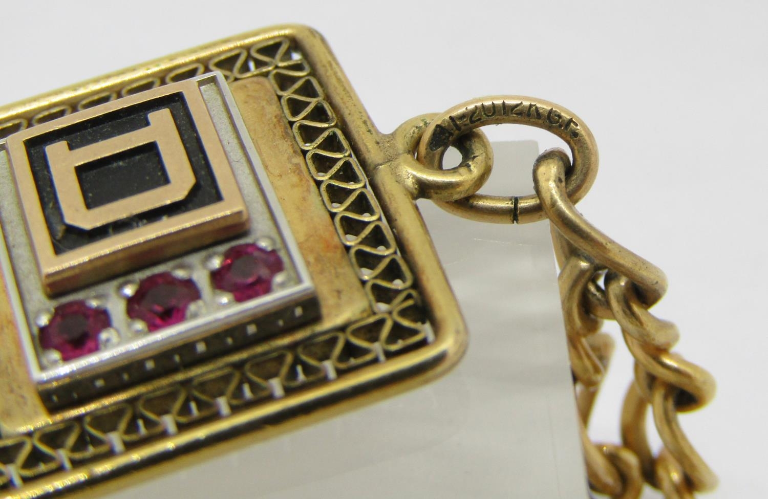 Group of vintage jewellery comprising an Accurist lady's 9ct watch upon gold-plated bracelet, a pair - Image 4 of 7