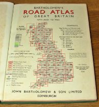 Large quantity (130+) Bartholomews contoured maps of Great Britain including a Bartholomew's Road