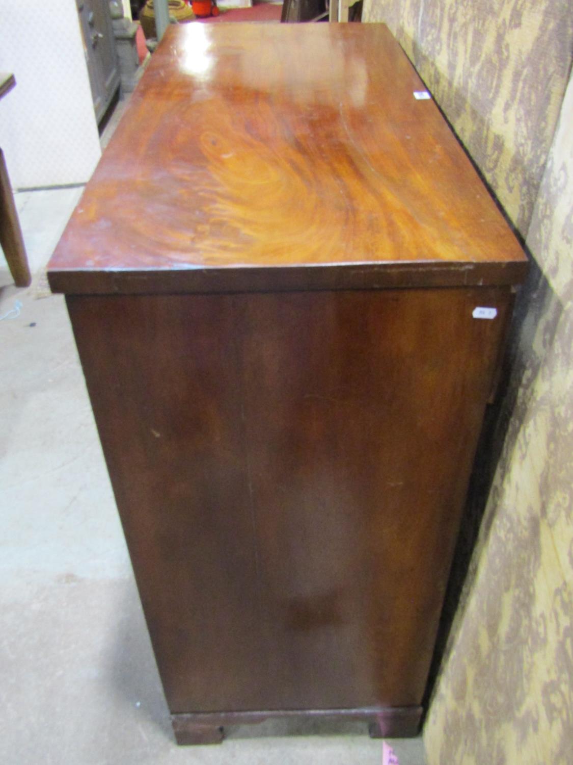 A Georgian mahogany bedroom chest of two short over three long graduated drawers set on bracket - Image 5 of 5