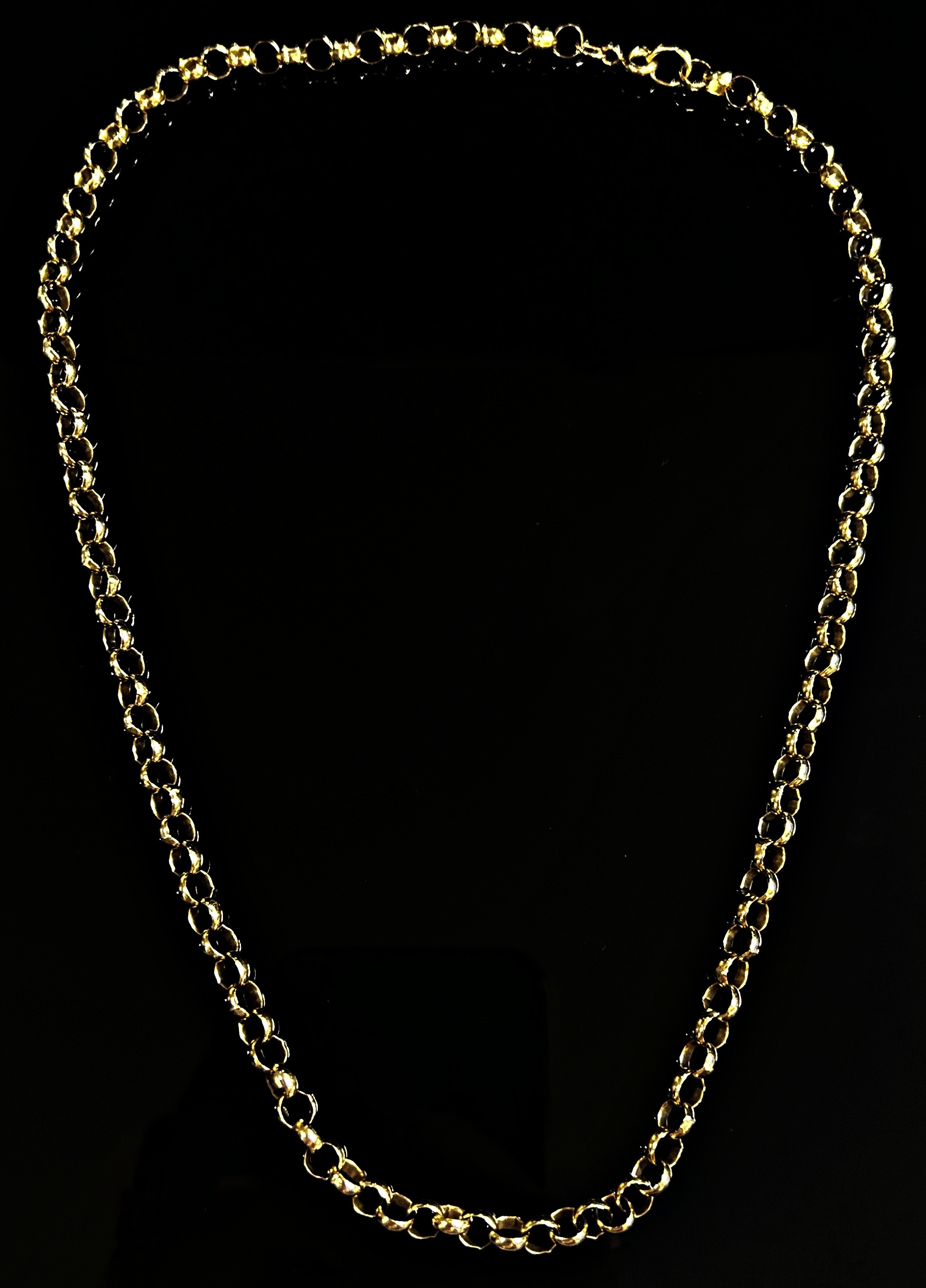 9ct belcher link chain necklace, 47cm L approx, 15.8g - Image 2 of 4