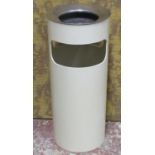 A mid-20th century Gino Colombini for Kartell, a cylindrical waste bin/cigarette ashtray