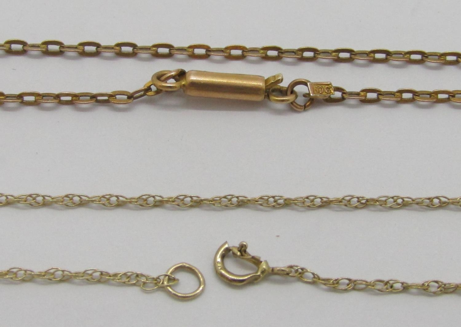 Aesthetic Movement 9ct locket pendant necklace and a further vintage heart shaped diamond set - Image 5 of 5