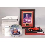 Formula 1 interest: Michael Schumacher signed 2000 model car 1:18 scale on plinth with purchase