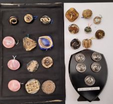 A collection of 1940-50's handmade glass buttons, most in the style of Bimini incorporating distinct